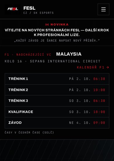 F1FESL — zobrazenie na mobile